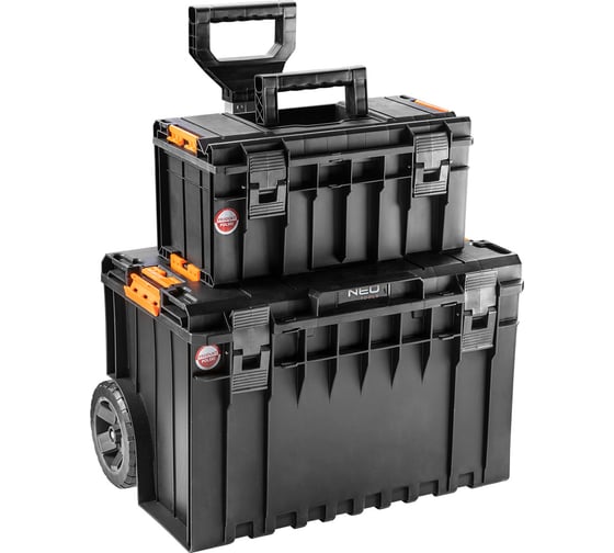 Система модульных ящиков для инструментов на колесах NEO Tools 59х46х75 см modular system I 84-276
