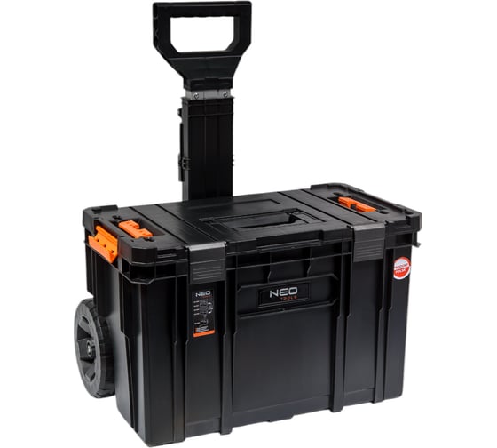 Модульный ящик для инструментов на колесах с ручкой NEO Tools 53х38х67 см modular system II 84-062