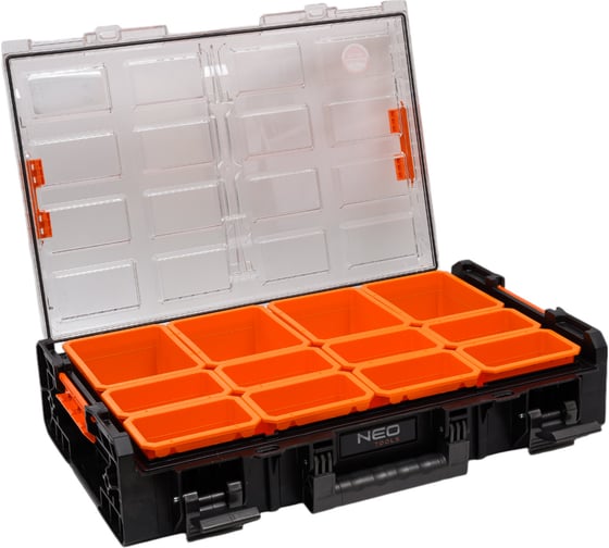 Модульный органайзер NEO Tools 12 лотков, 59х38х13 см, modular system I 84-268