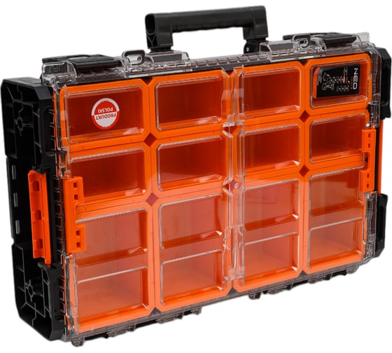 Модульный органайзер NEO Tools 12 лотков, 59х38х13 см, modular system I 84-268