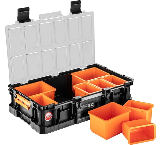Модульный органайзер NEO Tools 9 лотков, 53х31х13 см, modular system II 84-060