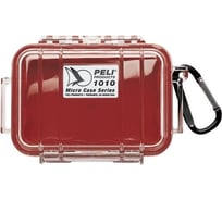 Защитный кейс Pelican 1010 красный, с прозрачной крышкой 1010-028-100E