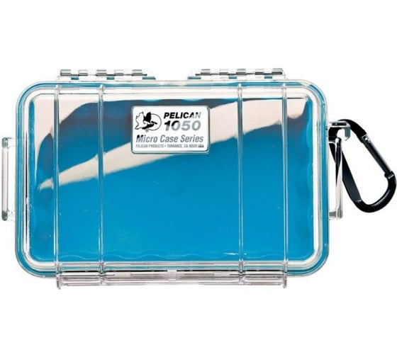 Защитный кейс Pelican 1050 синий, с прозрачной крышкой 1050-026-100E 1