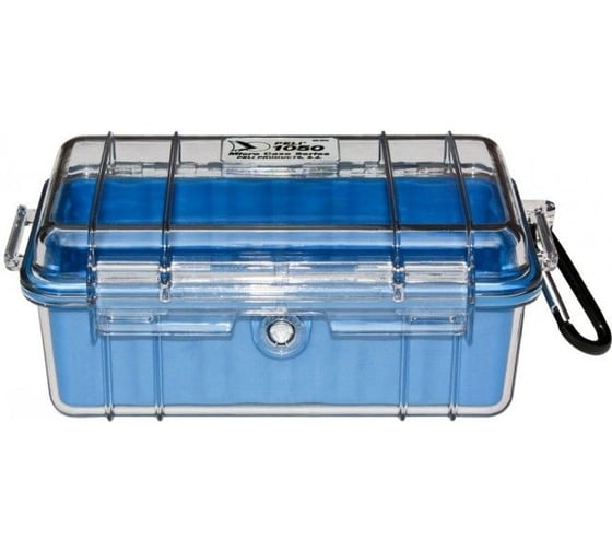Защитный кейс Pelican 1050 синий, с прозрачной крышкой 1050-026-100E