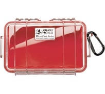 Защитный кейс Pelican 1050 красный, с прозрачной крышкой 1050-028-100E