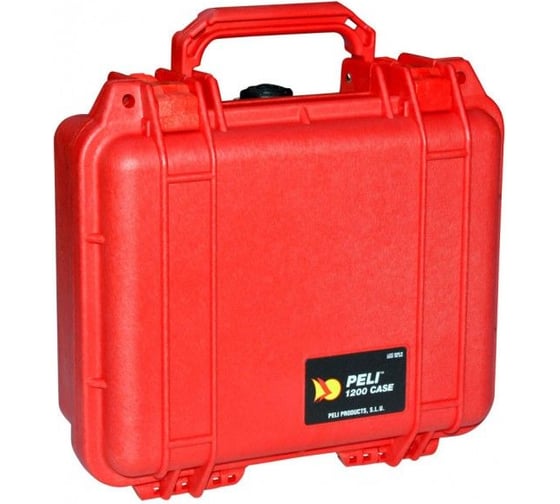 Защитный кейс Pelican 1200 красный, с поропластом 1200-000-170E