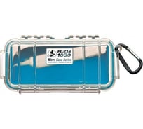 Защитный кейс Pelican 1030 синий, с прозрачной крышкой 1030-026-100E