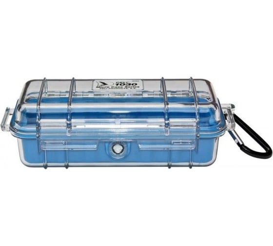 Защитный кейс Pelican 1030 синий, с прозрачной крышкой 1030-026-100E