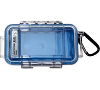 Защитный кейс Pelican 1015 синий, с прозрачной крышкой 1015-006-100E