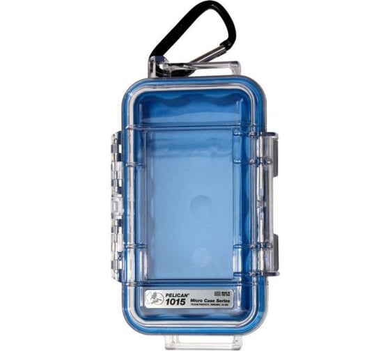 Защитный кейс Pelican 1015 синий, с прозрачной крышкой 1015-006-100E