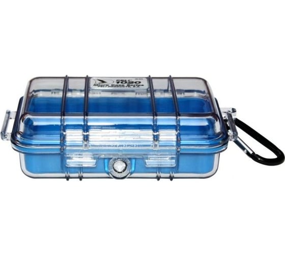 Защитный кейс Pelican 1020 синий, с прозрачной крышкой 1020-026-100E