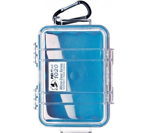 Защитный кейс Pelican 1020 синий, с прозрачной крышкой 1020-026-100E