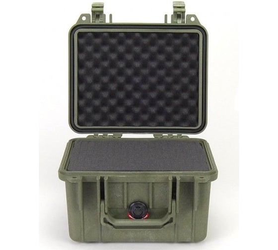 Защитный кейс Pelican 1300 зеленый, с поропластом 1300-000-130E