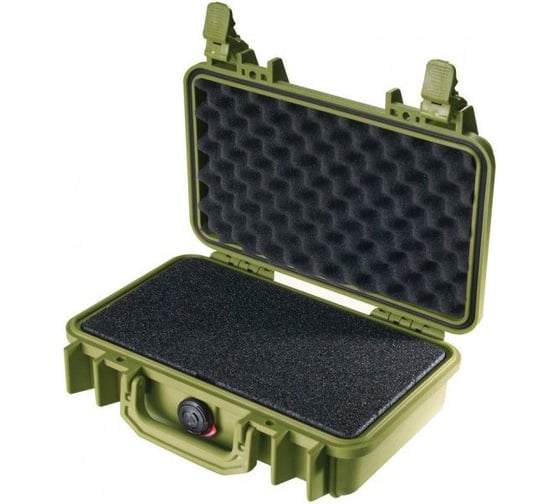 Защитный кейс Pelican 1170 зеленый, с поропластом 1170-000-130E