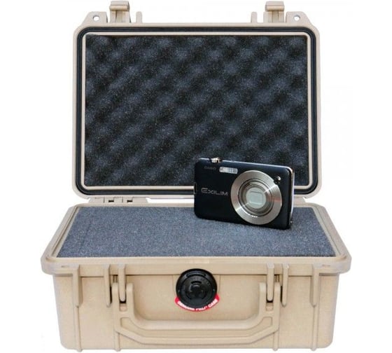 Защитный кейс Pelican 1150 песочный, с поропластом 1150-000-190E
