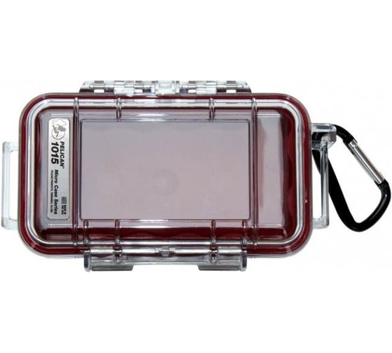 Защитный кейс Pelican 1015 красный, с прозрачной крышкой 1015-008-100E 1
