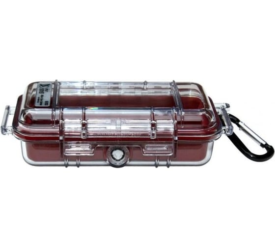 Защитный кейс Pelican 1015 красный, с прозрачной крышкой 1015-008-100E