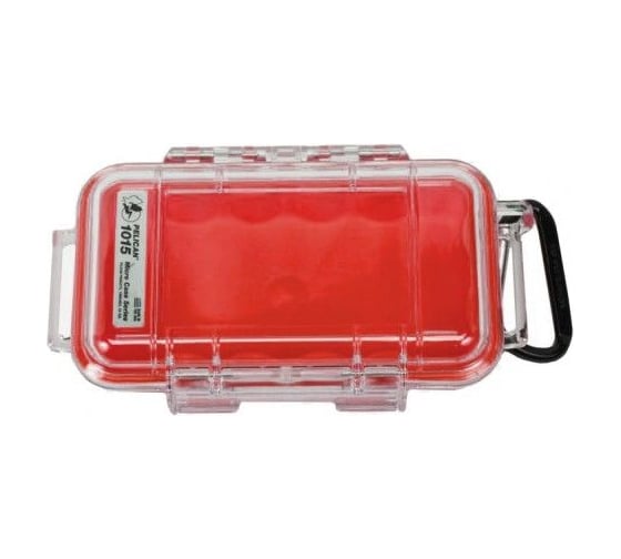 Защитный кейс Pelican 1015 красный, с прозрачной крышкой 1015-008-100E