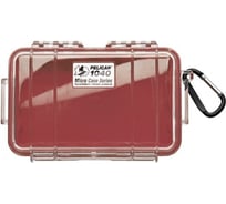 Защитный кейс Pelican 1040 красный, с прозрачной крышкой 1040-028-100E