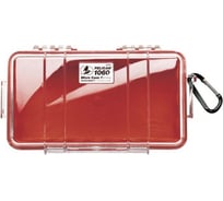 Защитный кейс Pelican 1060 красный, с прозрачной крышкой 1060-028-100E