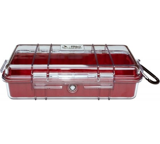 Защитный кейс Pelican 1060 красный, с прозрачной крышкой 1060-028-100E