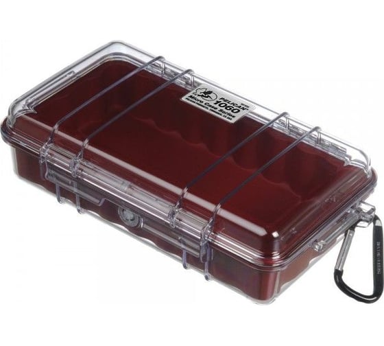 Защитный кейс Pelican 1060 красный, с прозрачной крышкой 1060-028-100E