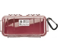 Защитный кейс Pelican 1030 красный, с прозрачной крышкой 1030-028-100E