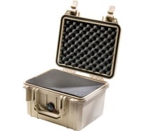 Защитный кейс Pelican 1300 песочный, с поропластом 1300-000-190E