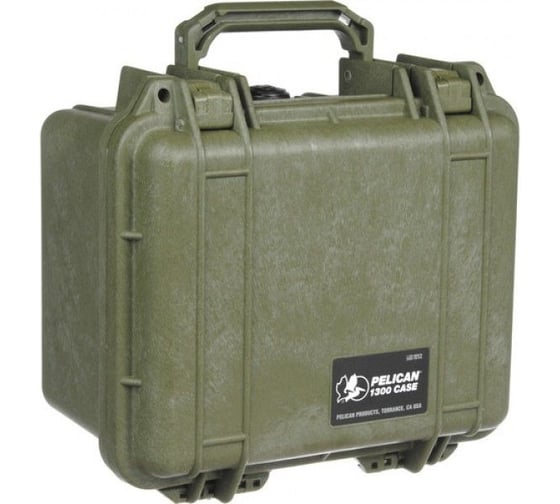 Защитный кейс Pelican 1300 зеленый, пустой 1300-001-130E