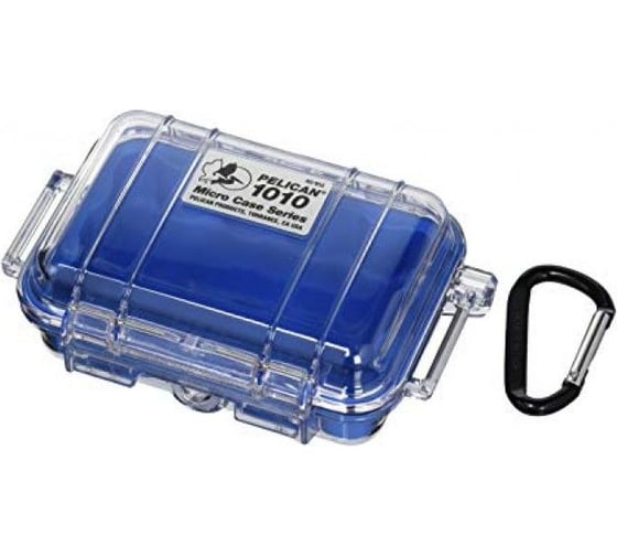 Защитный кейс Pelican 1010 синий, с прозрачной крышкой 1010-026-100E