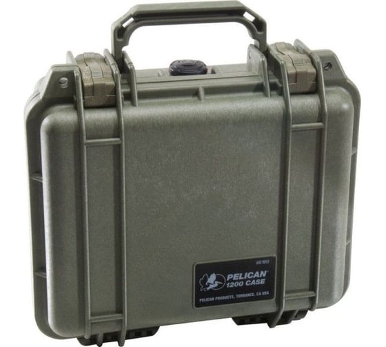 Защитный кейс Pelican 1200 зеленый, пустой 1200-001-130E