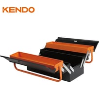 Металлический раскладной ящик для инструментов KENDO 460x200x205 мм 90204