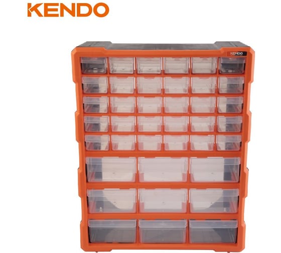 Вертикальный пластмассовый органайзер KENDO 39 ящиков 90248