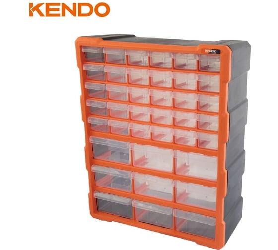 Вертикальный пластмассовый органайзер KENDO 39 ящиков 90248