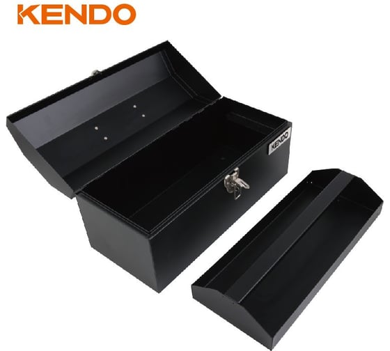 Металлический ящик для инструментов KENDO 410x180x195 мм 90281
