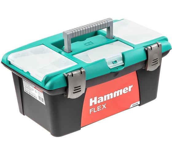 Ящик для инструментов HAMMER Flex 235-018 16 с морозостойким замком, органайзер 400х250х180 538351