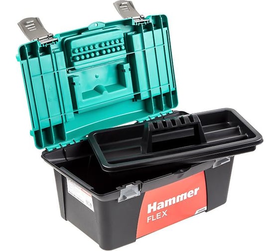 Ящик для инструментов HAMMER Flex 235-018 16 с морозостойким замком, органайзер 400х250х180 538351