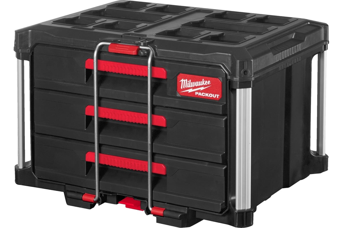 Ящик с 3-мя выдвижными отсеками Milwaukee PACKOUT 4932472130 - выгодная ...