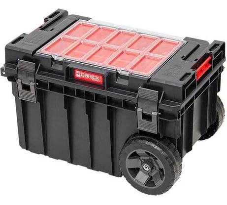 Ящик для инструментов на колесах с элементами органайзера с телескопической ручкой QBRICK SYSTEM ONE Trolley Expert 2631-27