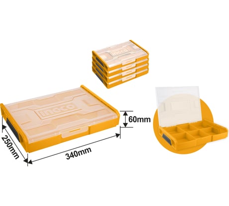 Пластиковый органайзер INGCO 34х25х6 см. HKTV01