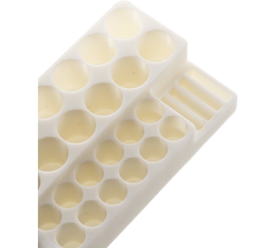 Органайзер бокс для батареек и аккумуляторов Saros Polymer 12шт AA, 12шт ААА, 4шт CR2032, L, цвет Белый 92006