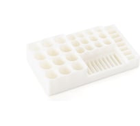 Органайзер бокс для батареек и аккумуляторов Saros Polymer 12шт AA, 12шт ААА, 9шт CR2032, 8шт LR44, XL, цвет Белый 92008