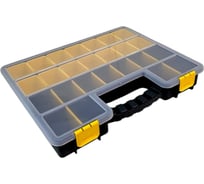 Органайзер 407*340*60 мм черно-желтый с разделителями 25 ячеек 14 лотков Jetservice JS407-25