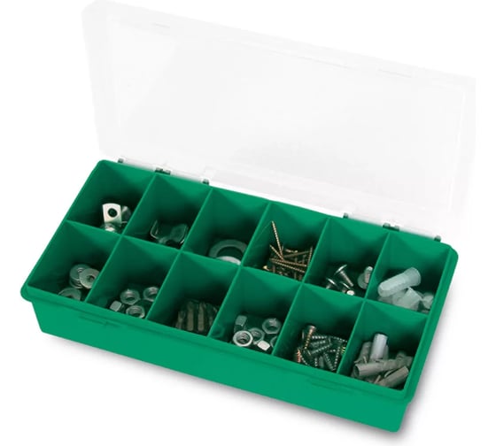 Органайзер Tayg 250х140х54мм, зеленый, литые перегородки, масса 0,2 кг 50107