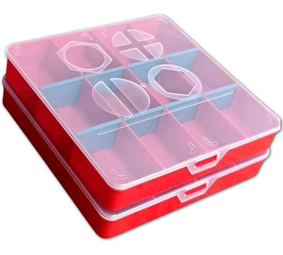 Органайзер для хранения метизов универсальный 23 БОЛТА 20х20 см, 2 шт короб2020ф2 1