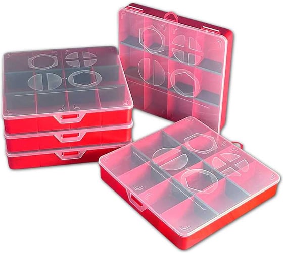 Органайзер для хранения метизов универсальный 23 БОЛТА 20х20 см, 5 шт короб2020ф5 1