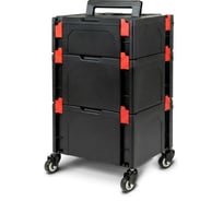 Комплект ящиков для инструмента JETTOOLS PRO 3в1 тип 2 395х295х170мм - 1шт; тип 3 395х295х215мм - 2шт, на колесах JTPRO23W