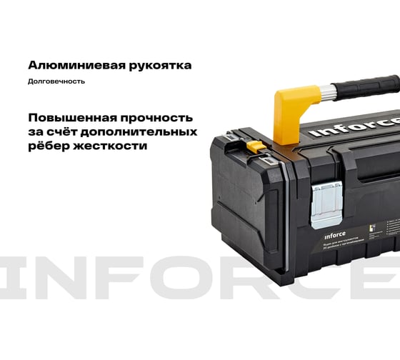 Ящик для инструментов Inforce 20 дюймов c органайзерами 06-20-11
