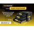 Ящик модульный Hanskonner 3 выдвижных отсека, система хранения HANSTORAGE PLUS, 525x372x367мм HSP3DR 3