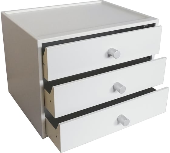 Металлический 3-ящичный органайзер Garnelle SD-D3 RAL9003